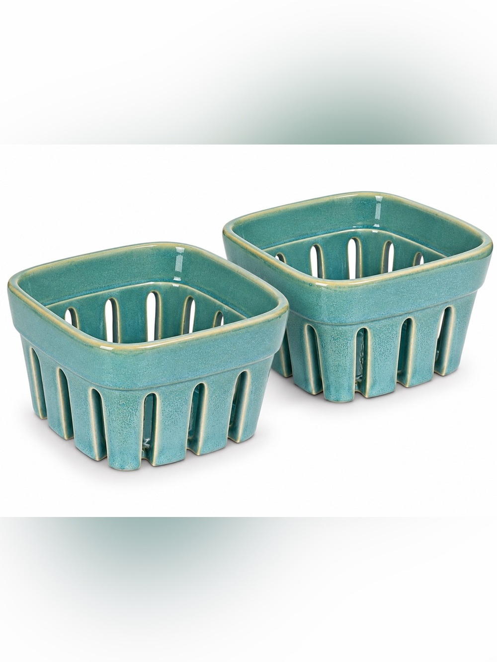Southern Living Teal Stoneware Berry Baskets Dillard’s Exclusive | Set of 2